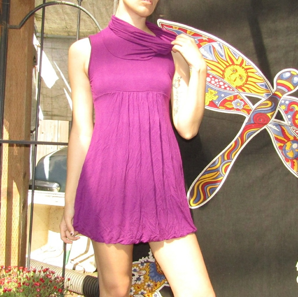 Slouchy turtleneck dress